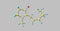 Jasmone molecular structure isolated on grey