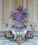 Jasova - Fresco of baroque bouquet by J, L, Kracker (1752 - 1776) on baroque ceiling from cloister in Jasov