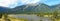 Jasper lake and mountains