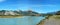 Jasper lake and rocky mountains