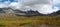 Jasper National Park, Canadian Rockies Landscape Panorama of Dramatic Clouds over Alpine Tundra at Wilcox Pass, Alberta, Canada