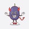 Java Plum cartoon mascot character as cruel devil