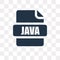 Java vector icon isolated on transparent background, Java trans