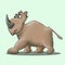 Javan rhinoceros cartoon