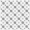 Javanese Batik Kawung Seamless Pattern with black and white colorway