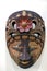 Javanese Batik Mask made of wood on a white background