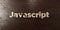 Javascript - grungy wooden headline on Maple - 3D rendered royalty free stock image