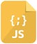 Javascript icon | Major programming language vector icon illustration   color version