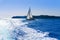 Javea sailboat sailing in Mediterranean Alicante Spain