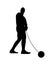 Javelin hammer throwing athlete silhouette