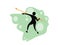 Javelin throw athlete vector image