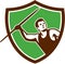 Javelin Throw Track and Field Athlete Shield