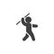 Javelin thrower vector icon