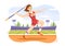 Javelin Throwing Athlete Illustration using a Long Lance Shaped Tool to Throw in Sports Activity Flat Cartoon Hand Drawn Template