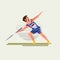Javelin Throwing athlete man -