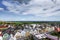 JAVORNIK - CZECH REPUBLIC - JUNE 07, 2017: Summer View of Javornik Town from Jansky Hill (Jansky Vrch) Castle, Olomouc Region, Cz