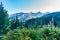 Javorova dolina valley with peaks of Belianske Tatry mountains in Slovakia