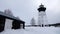 Javre fyr lighthouse in winter near Pitea in Sweden