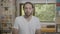 Jaw dropped hipster young bearded man having surprised reaction seeing something astonishing -