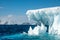 Jaws of Ice - Iceberg surrounded by turqouise sea, Antarctica