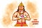 Jay shri ram happy hanuman jayanti festival card background