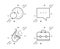 Jazz, Blog and Update time icons set. Portfolio sign. Saxophone, Chat message, Refresh clock. Business case. Vector