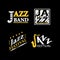 Jazz club musical live festival vector sax and piano icons