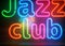 Jazz Club nightlife neon light 3d illustration