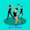 Jazz Dance Concept Flat Design