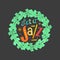 Jazz fest hand drawn colorful music vector icon