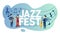 Jazz festival and acoustic live music event poster