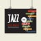 Jazz festival poster template. Jazz music. Saxophone. International Jazz Day. Vector design element