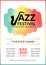 Jazz festival vector background poster. Flyer design music template. Musical festival event flyer