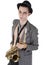 Jazz man with saxophone