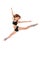 Jazz modern style woman ballet dancer jumping