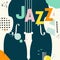 Jazz music festival poster with violoncello flat vector illustration design. Music background for live shows, concert events, part