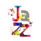 Jazz music typographic colorful background vector illustration. Artistic music festival poster, live concert, creative banner de