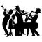 jazz musician band silhouette
