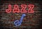 Jazz neon sign.