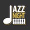 Jazz night musical poster vector template