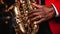 jazzman playing the saxophone. generative ai