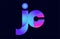 jc j c spink blue gradient alphabet letter combination logo icon