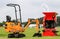 Jcb mini digger and red rhino mini crusher