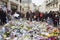 Je suis Charlie - mourning at the 10 Rue Nicolas-Appert for the victims of the massacre at the French magazine Charlie Hebdo