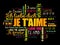 Je tâ€™aime (I Love You in French) in different languages