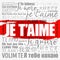 Je tâ€™aime I Love You in French in different languages of the world, word cloud background