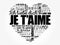 Je tâ€™aime (I Love You in French) love heart