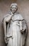 Jean Gerson statue on the facade of the Saint Ursule chapel of the Sorbonne in Paris