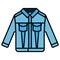 Jean jacket LineColor illustration