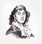 Jean-Paul Marat vector sketch illustration famous